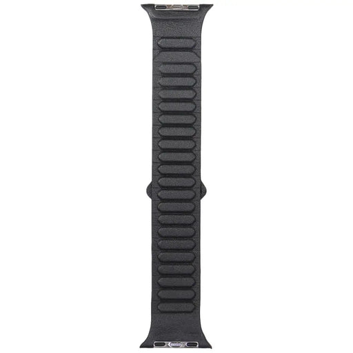 Audi Logo Genuine Leather Magnetic Ring Strap for Apple Watch 44 / 45 / 46 / 49 mm - Black - Other cell phone