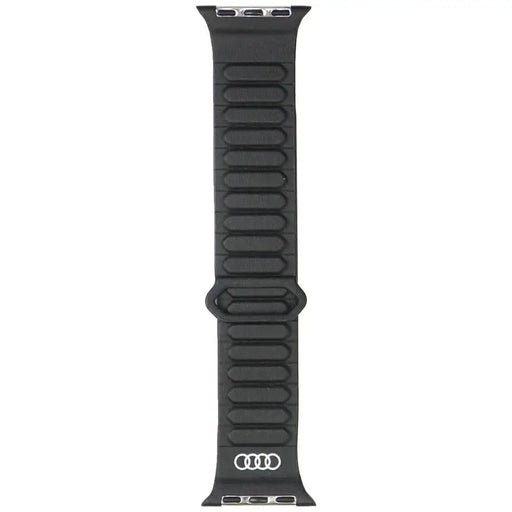 Audi Logo Synthetic Leather Magnetic Ring Strap for Apple Watch 40/41/42 mm - Black - Other cell phone