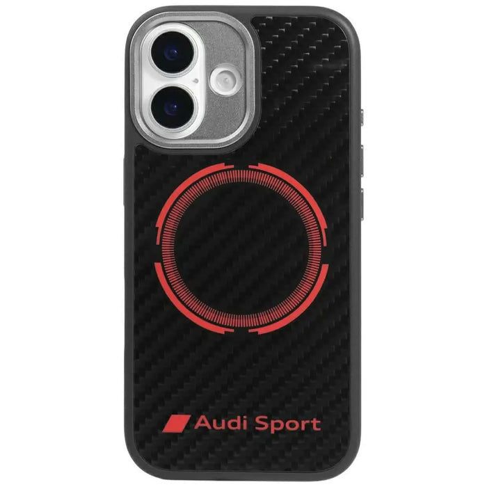 Audi RSQ Carbon Fiber Sport Red Circle MagSafe Case for iPhone 17 - Black - Cell phone cases and covers<<<HurtelXML