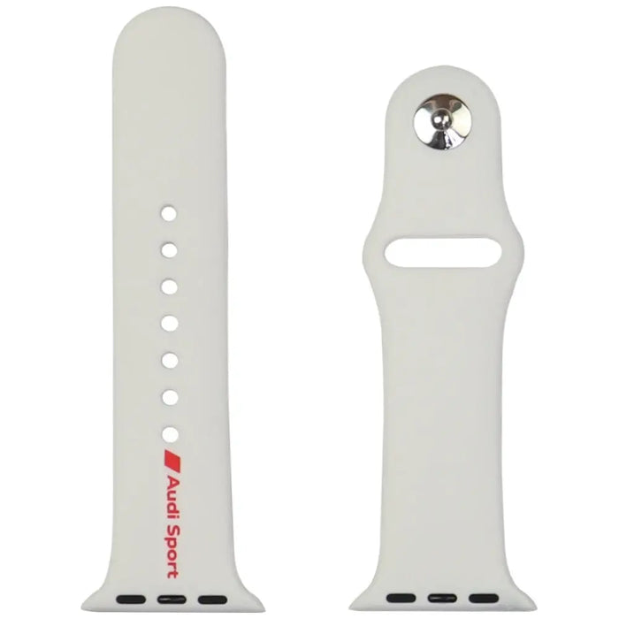 Audi Sport Red Logo Silicone Watch Strap for Apple Watch 40 / 41 / 42 mm - white - Other cell phone