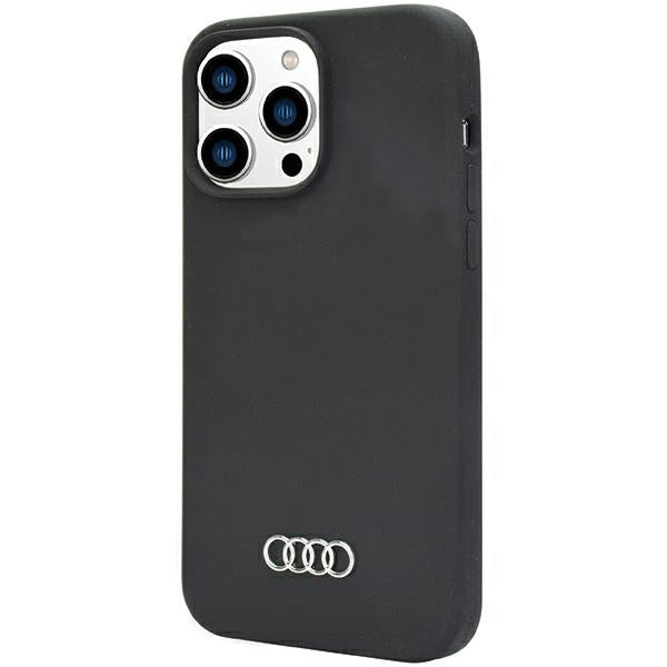 Audi Silicone Case iPhone 14 Pro 6.1" black/black hardcase AU-LSRIP14P-Q3/D1-BK