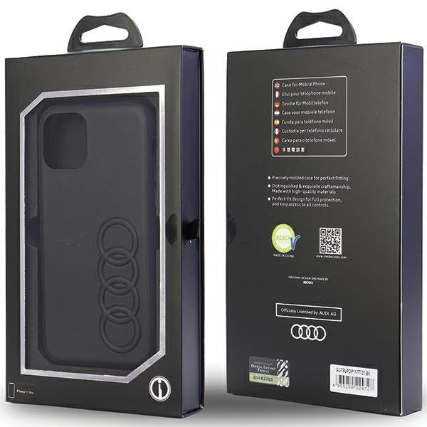 Audi Synthetic Leather iPhone 11 Pro 5.8" black/black hardcase AU-TPUPPCIP11-TT/D1-BK