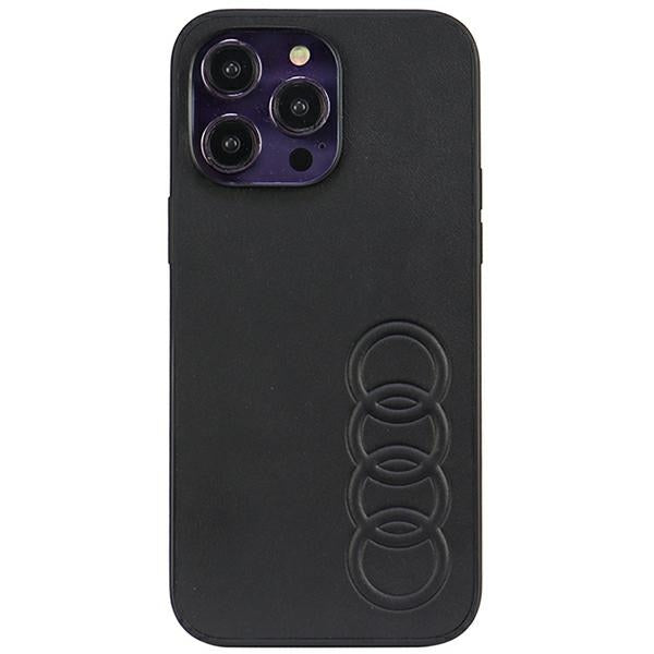 Audi Synthetic Leather iPhone 14 Pro Max 6.7" black/black hardcase AU-TPUPPCIP14PM-TT/D1-BK