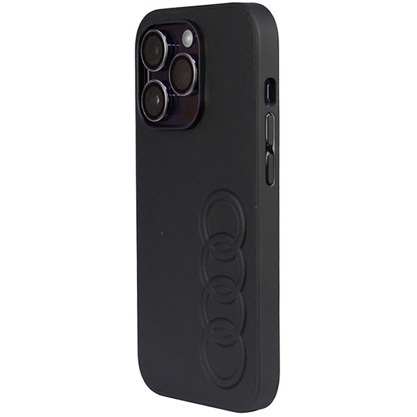 Audi Synthetic Leather iPhone 14 Pro 6.1" black/black hardcase AU-TPUPPCIP14P-TT/D1-BK