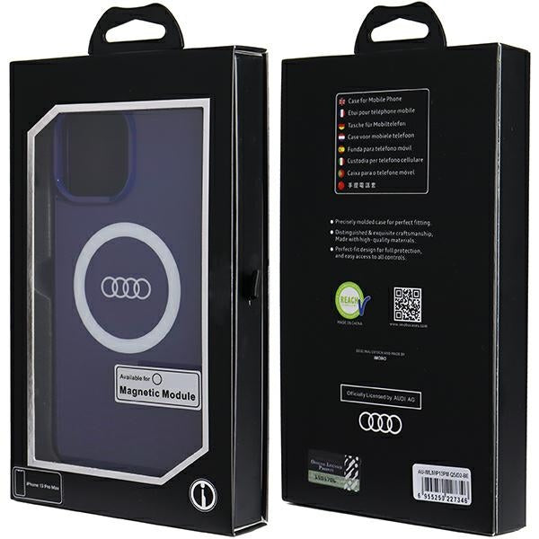 Audi IML Big Logo MagSafe case for iPhone 13 Pro Max - blue