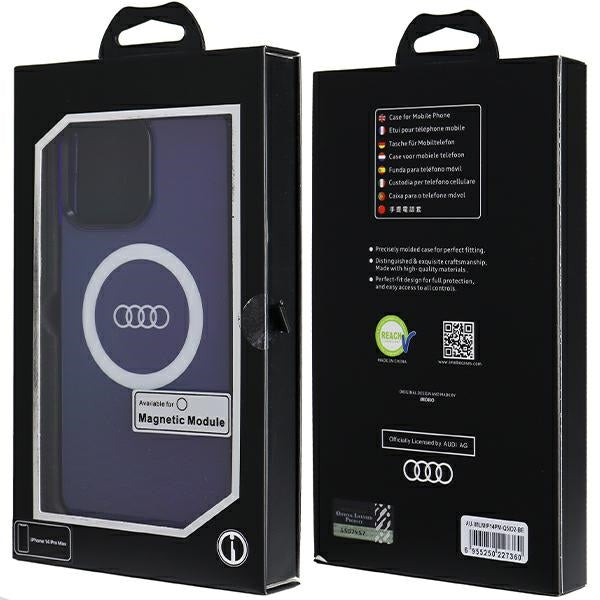 Audi IML Big Logo MagSafe case for iPhone 14 Pro Max - blue