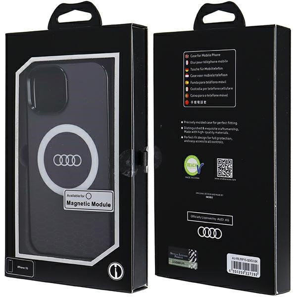 Audi IML Big Logo MagSafe case for iPhone 15 / 14 / 13 - black
