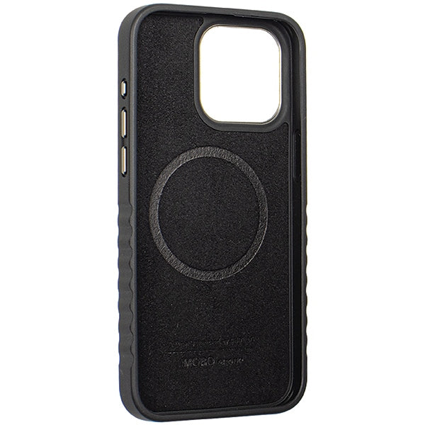 Audi Genuine Leather case with MagSafe for iPhone 15 Pro Max - black and red