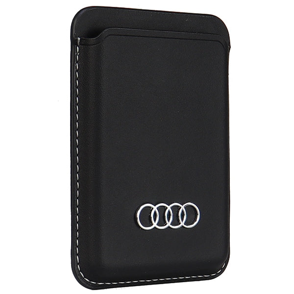 Audi Synthetic Leather magnetic wallet compatible with MagSafe - black