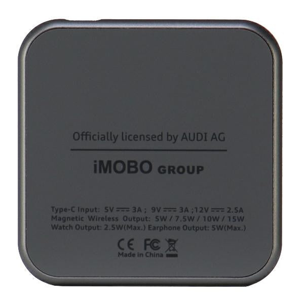 Audi Big Logo foldable inductive charger 3in1 0 - gray
