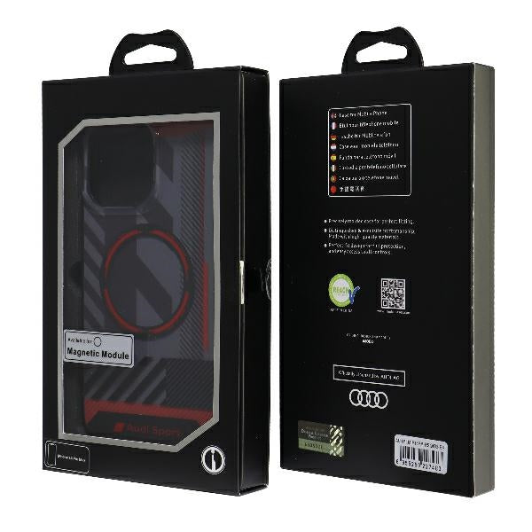 Audi IML Sport MagSafe Case iPhone 14 Pro Max 6.7" black/black hardcase AU-IMLMIP14PM-RSQ/D2-BK