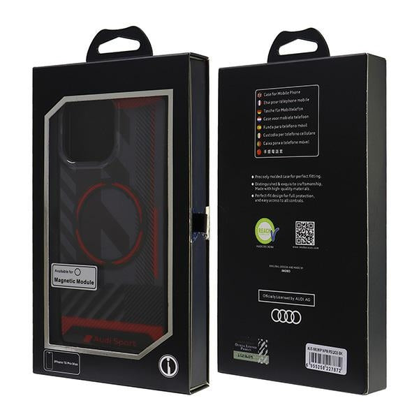 Audi IML Sport MagSafe iPhone 16 Pro Max 6.9" black/black hardcase AUS-IMLMIP16PM-RSQ/D2-BK