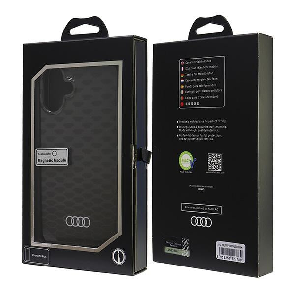 Audi IML Stitching Pattern MagSafe iPhone 16 Plus 6.7" black/black hardcase AU-IMLMIP16M-Q5/D3-BK