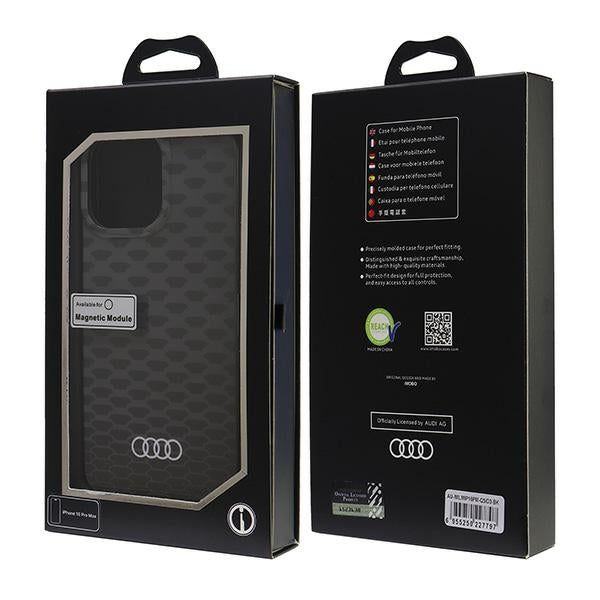 Audi IML Stitching Pattern MagSafe iPhone 16 Pro Max 6.9" black/black hardcase AU-IMLMIP16PM-Q5/D3-BK