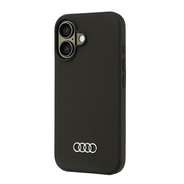 Audi Silicone Case iPhone 16 6.1" black/black hardcase AU-LSRIP16-Q3/D1-BK
