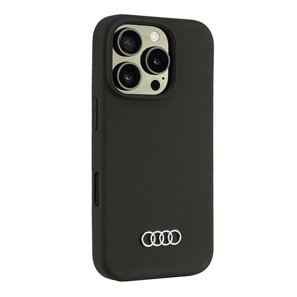 Audi Silicone Case iPhone 16 Pro 6.3" black/black hardcase AU-LSRIP16P-Q3/D1-BK