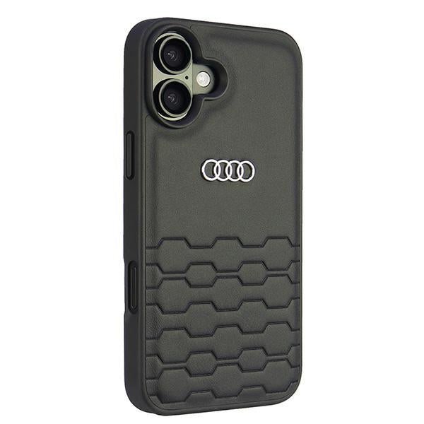 Audi Synthetic Leather iPhone 16 Plus 6.7" black/black hardcase AU-TPUPCIP16M-GT/D2-BK