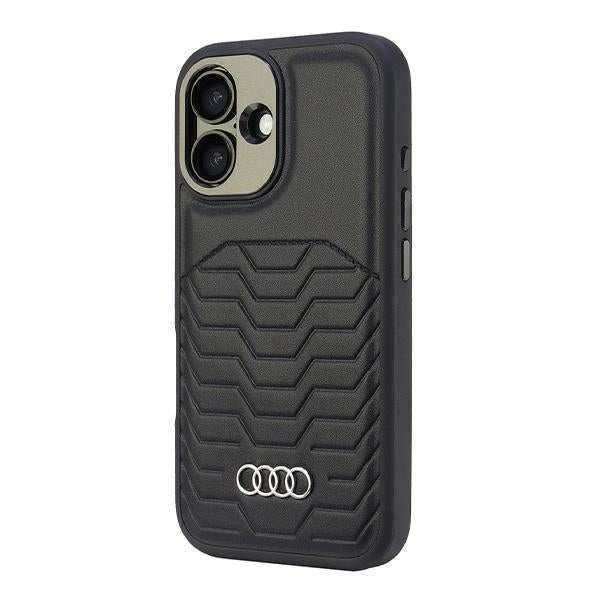 Audi Synthetic Leather MagSafe iPhone 16 6.1" black/black hardcase AU-TPUPCMIP16-GT/D3-BK