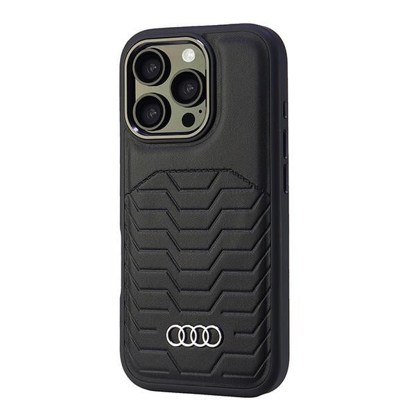Audi Synthetic Leather MagSafe iPhone 16 Pro 6.3" black/black hardcase AU-TPUPCMIP16P-GT/D3-BK