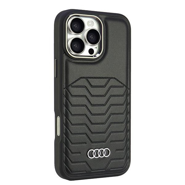 Audi Synthetic Leather MagSafe iPhone 16 Pro Max 6.9" black/black hardcase AU-TPUPCMIP16PM-GT/D3-BK