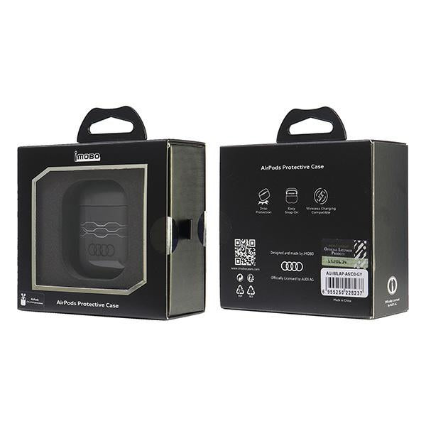 Audi IML Geometric Pattern Case for AirPods 1 / 2 - Gray