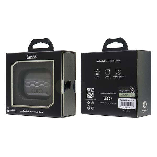 Audi IML Geometric Pattern AirPods Pro 2 Case - Gray