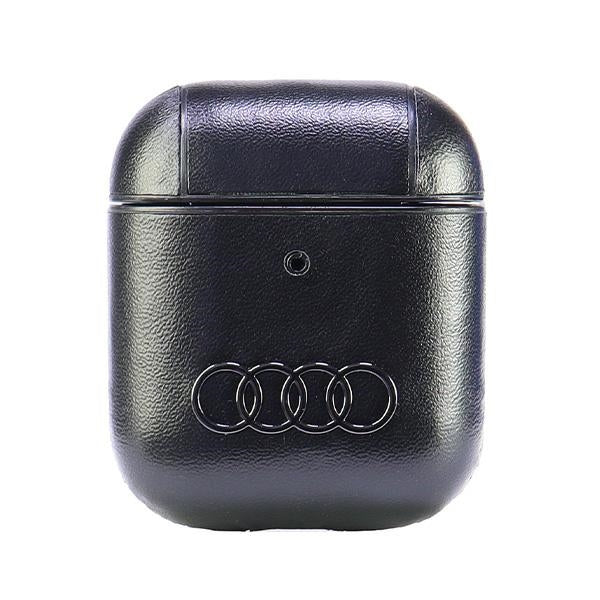 Audi Leather Big Logo Case for AirPods 1 / 2 - Black