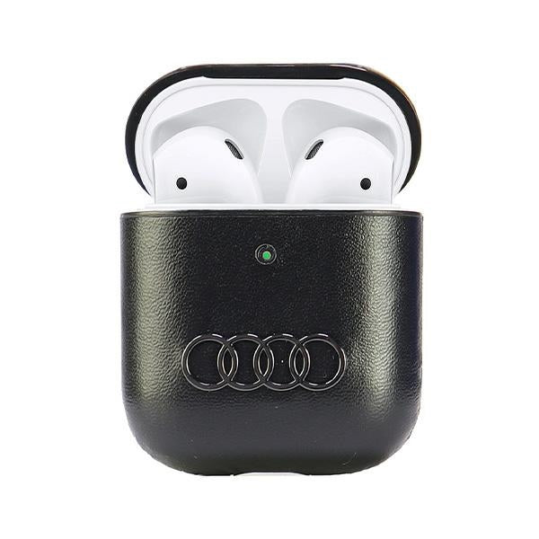 Audi Leather Big Logo Case for AirPods 1 / 2 - Black