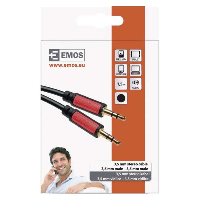 AUDIO CABLE 3.5MM 1.5M EMOS - Кабели<<<Електроматериали<<<Строителни