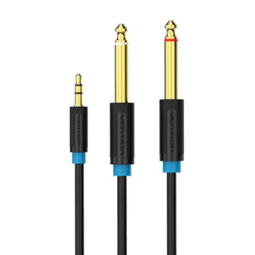 Audio Cable 3.5mm TRS to 2x 6.35mm Vention BACBG 1.5m (black) - Audio cables<<<Audio<<<InnproXML