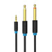 Audio Cable 3.5mm TRS to 2x 6.35mm Vention BACBH 2m (black) - Audio cables<<<Audio<<<InnproXML