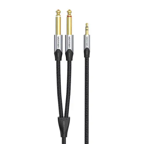 Audio cable mini jack 3.5mm to 2x jack 6.35mm male Vention BARHK 8m - Audio cables<<<Audio<<<InnproXML