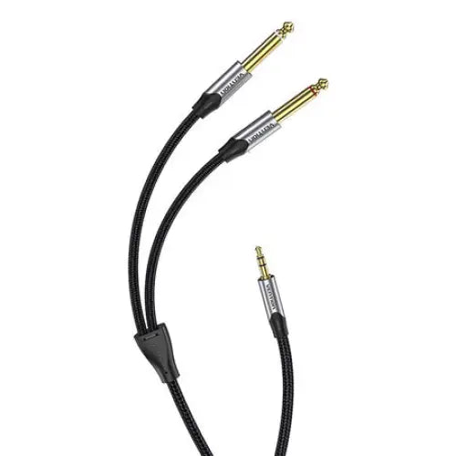 Audio cable mini jack 3.5mm to 2x jack 6.35mm male Vention BARHK 8m - Audio cables<<<Audio<<<InnproXML