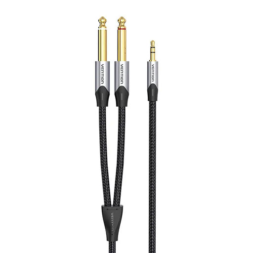 Audio cable mini jack 3.5mm to 2x jack 6.35mm male Vention BARHK 8m - Audio cables<<<Audio<<<InnproXML