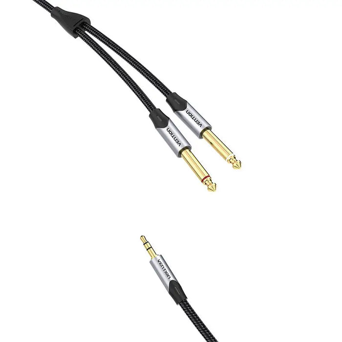 Audio cable mini jack 3.5mm to 2x jack 6.35mm male Vention BARHL 10m - Audio cables<<<Audio<<<InnproXML