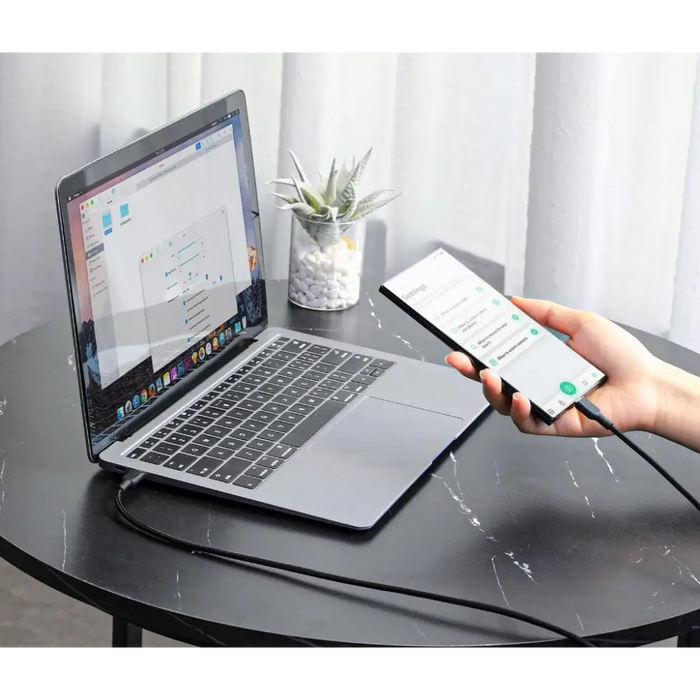 AUKEY CB-NCC2 USB-C Type-C Power Delivery PD 60W 3A 1.8m Nylon Black - USB cablesAKG-KAB<<<GSM accessoriesAKG<<<ActionPL