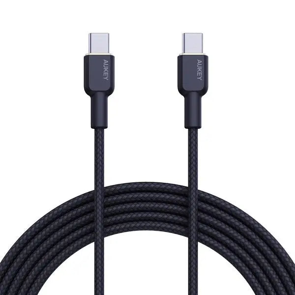 AUKEY CB-NCC2 USB-C Type-C Power Delivery PD 60W 3A 1.8m Nylon Black - USB cablesAKG-KAB<<<GSM accessoriesAKG<<<ActionPL