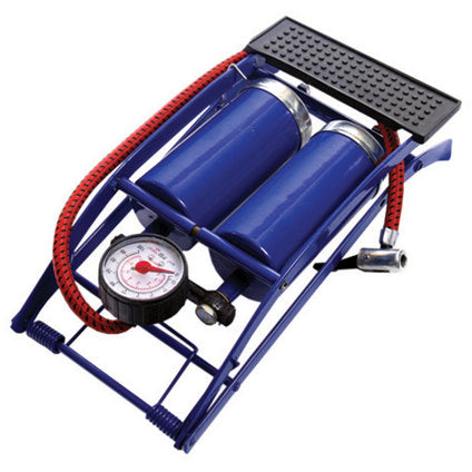 FOOT PUMP WITH TWO CYLINDERS 12 CM AUTO PRACTIC