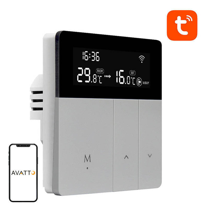 Avatto WT50 3A Wi-Fi smart DHW boiler thermostat TUYA - Thermostats<<<Heating control<<<Actuators<<<Smart