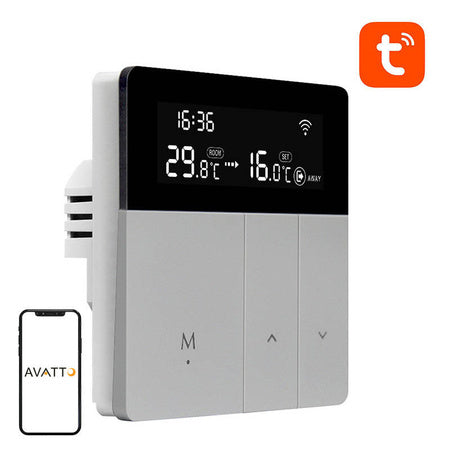 Avatto WT50 3A Wi-Fi smart DHW boiler thermostat TUYA - Thermostats<<<Heating control<<<Actuators<<<Smart