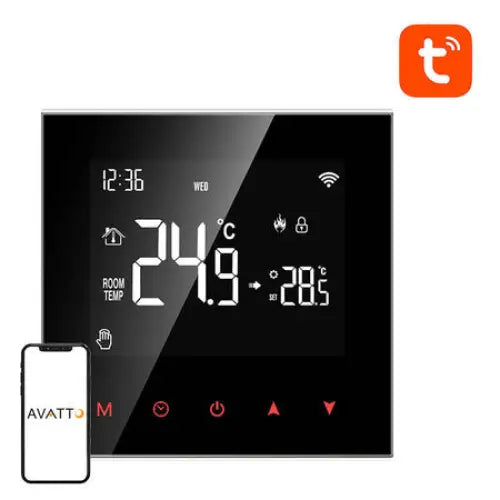 Avatto ZWT100 3A ZigBee smart DHW boiler thermostat TUYA - Thermostats<<<Heating control<<<Actuators<<<Smart