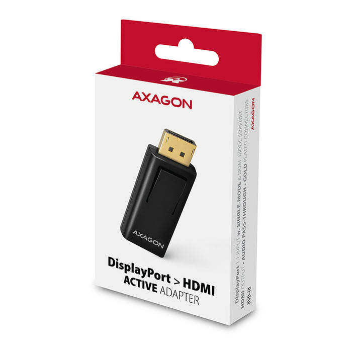 Cable adapter from signal with male AXAGON DisplayPort to female HDMI DISPLAYPORT -> HDMI RVD-HI only works in this direction