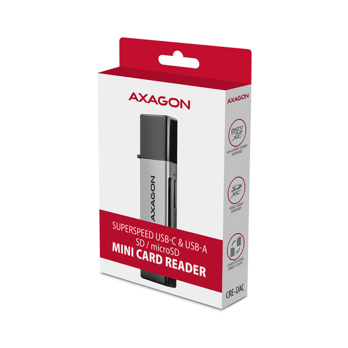 AXAGON USB-C+A CRE-DAC CARD READER