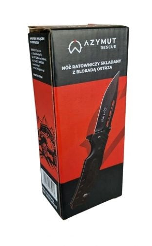 AZYMUT Rescue knife +belt cutter +glass breaker +case