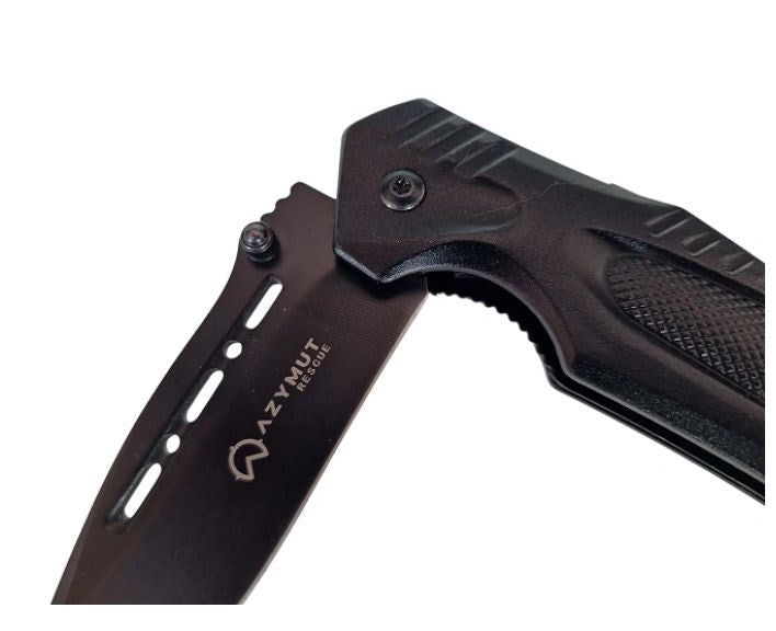 AZYMUT Rescue knife +belt cutter +glass breaker +case