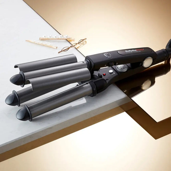 BaByliss TRIPPLE WAVER Curling iron Warm Black 125 W 106.3’’ (2.7 m) - Hair curlersAGD-LOK<<<Home Appliance