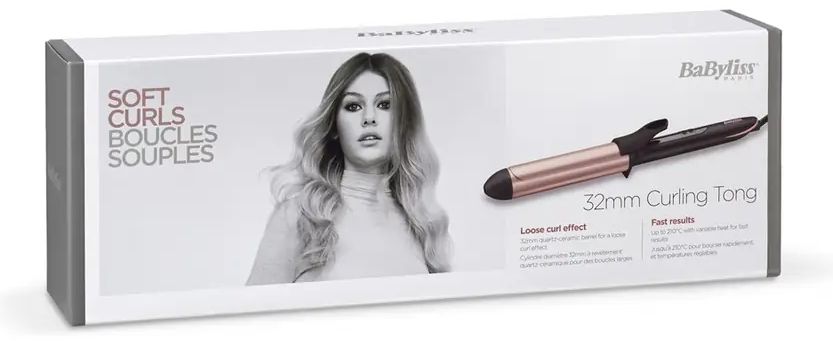 BaByliss C452E    32mm Curling Tong Curling iron Warm Black, Rose 98.4" (2.5 m)