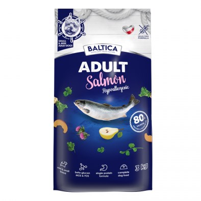 BALTICA Excellent Hypoallergenic Adult Small breeds Salmon - dry dog food - 3kg