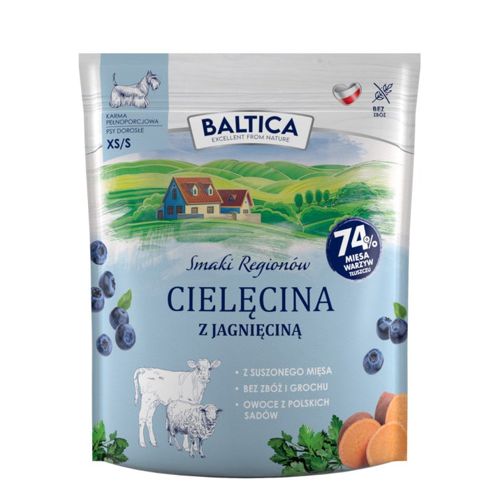 BALTICA Smaki regionów Small breeds Veal with lamb - dry dog food - 1kg