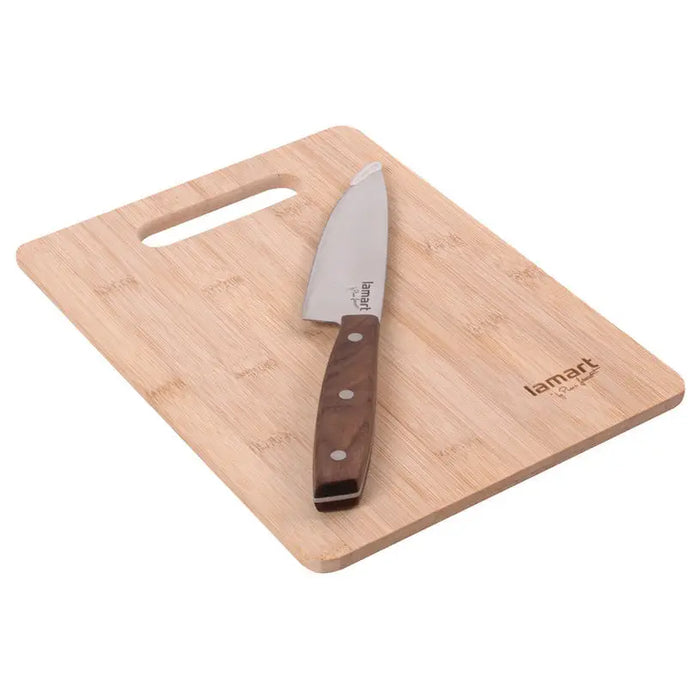 BAMBOO CUTTING BOARD + KNIFE LAMART LT2059 - Дъски ножове и белачки<<<Домашни потреби<<<Кухня<<<Praktiker
